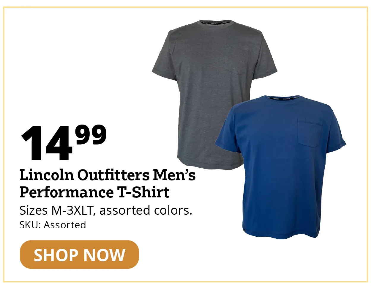 Lincoln Outfitters Men's Performance T-Shirt