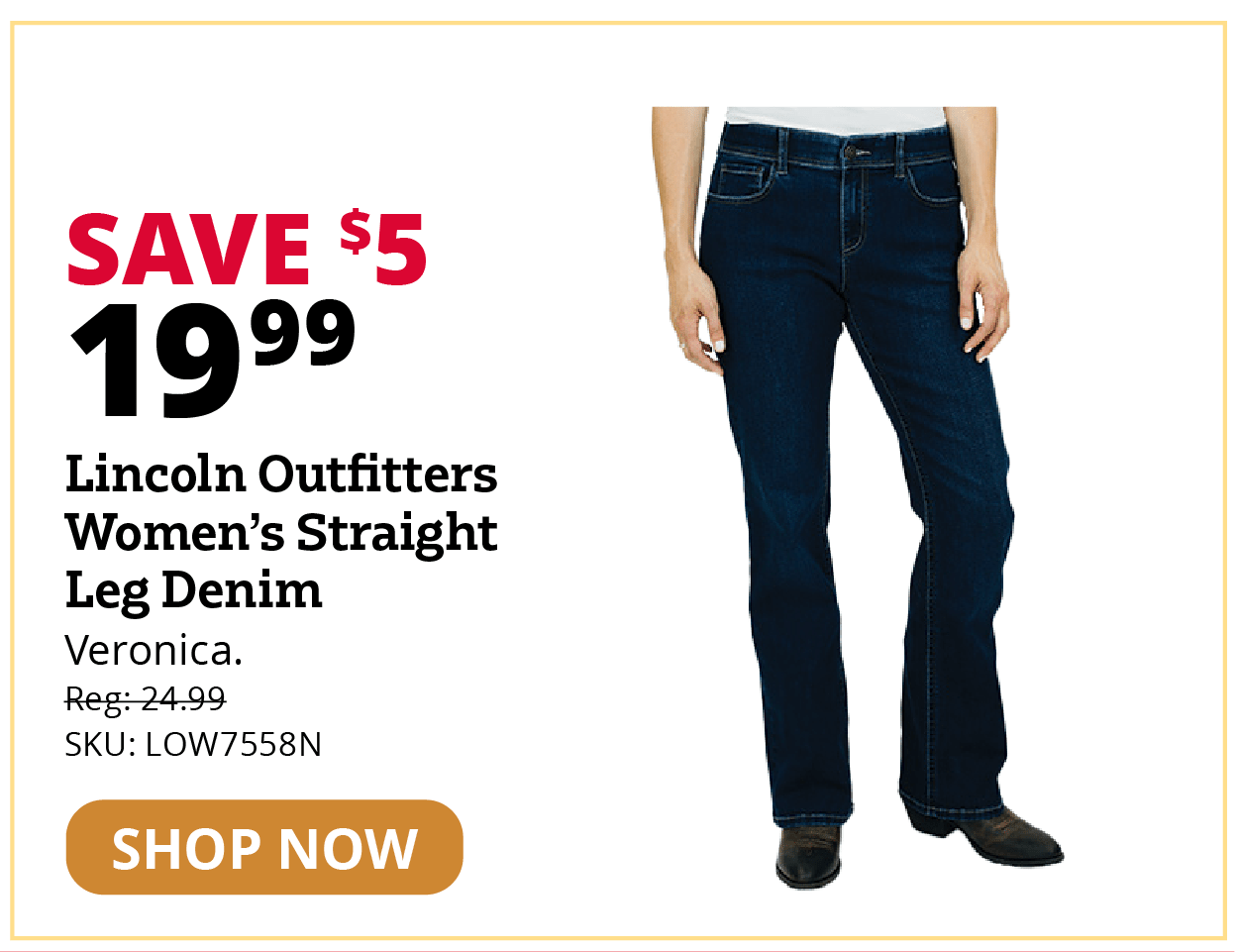 Lincoln Outfitters Women's Straight Leg Denim