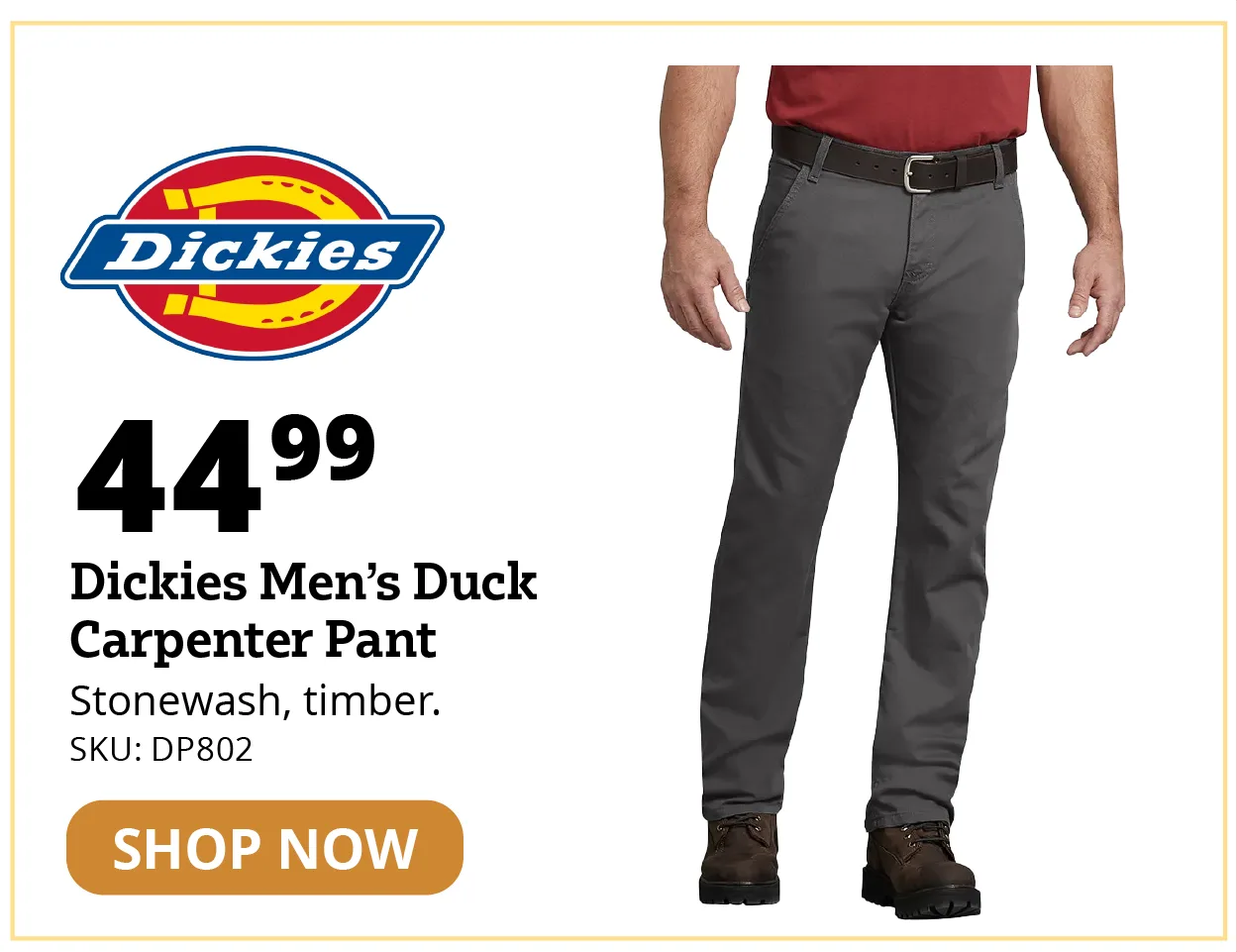 Dickies Men's Duck Carpenter Pant