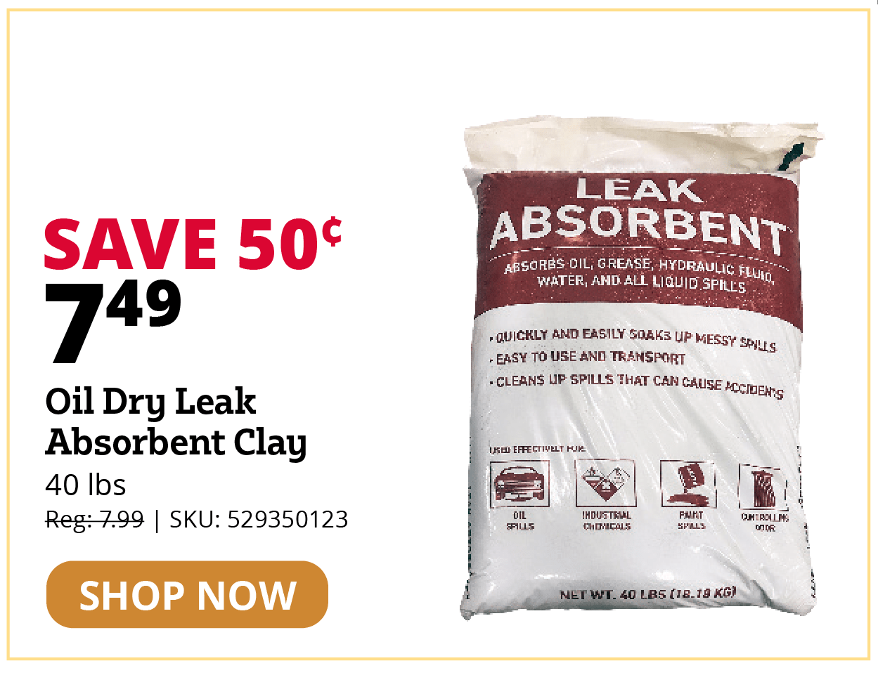 Oil Dry Leak Absorbent Clay