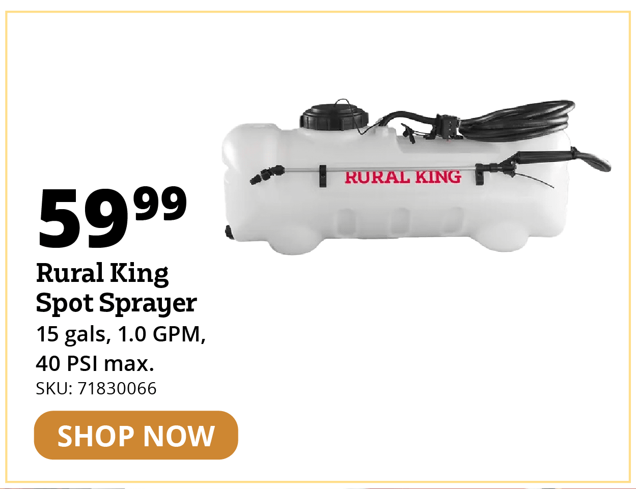 Rural King Spot Sprayer
