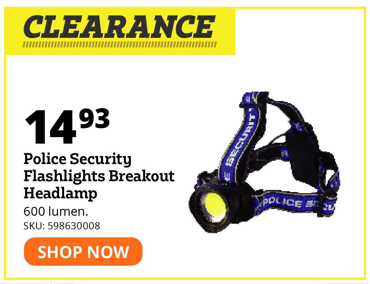 Police Security Flashlights Breakout Headlamp