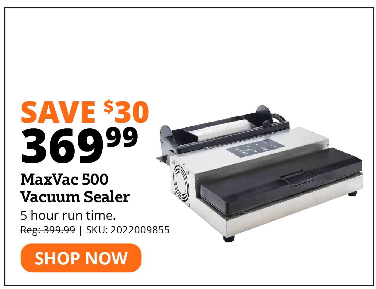 MaxVac 500 Vacuum Sealer
