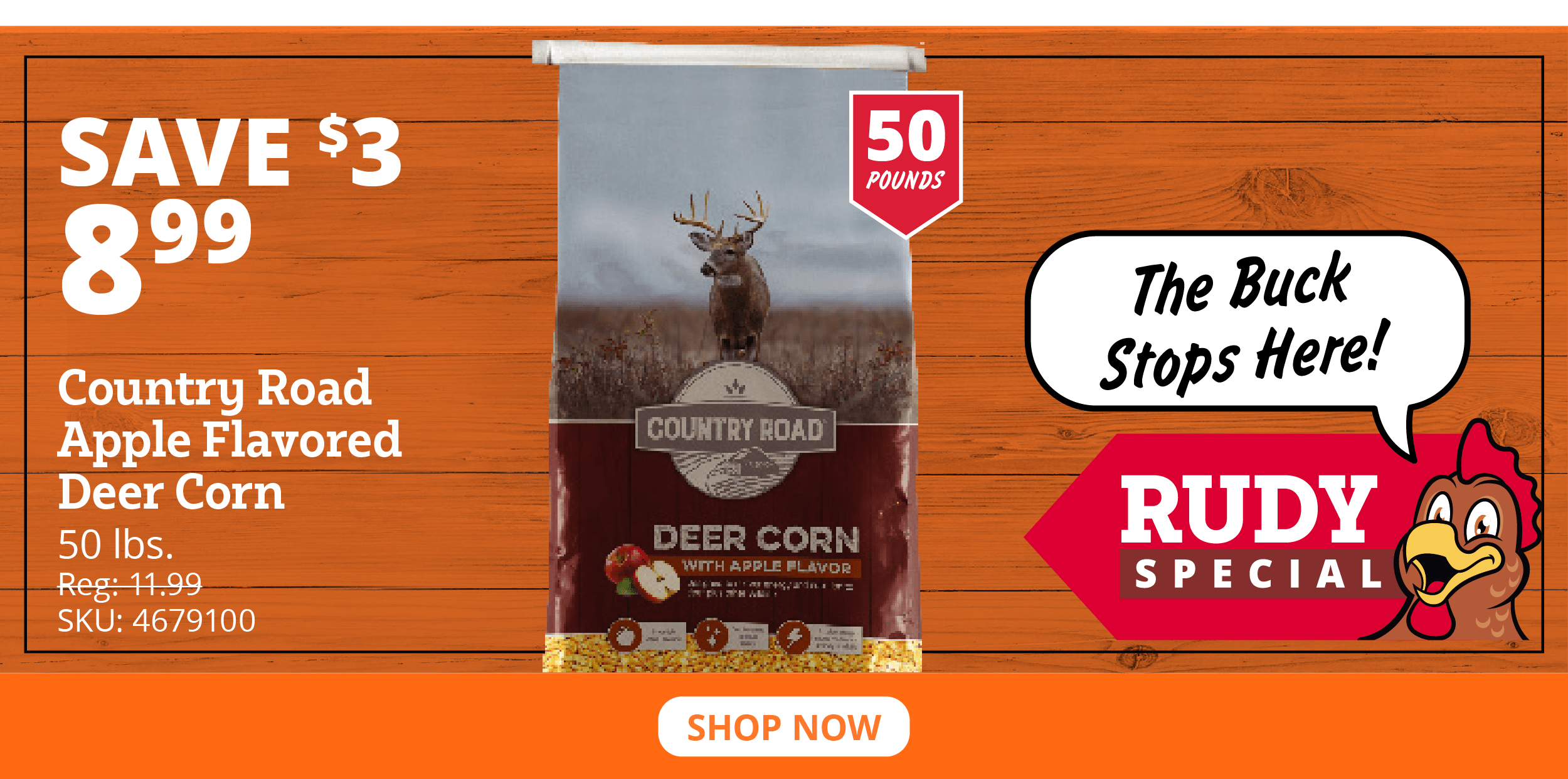 Country Road Apple Flavored Deer Corn