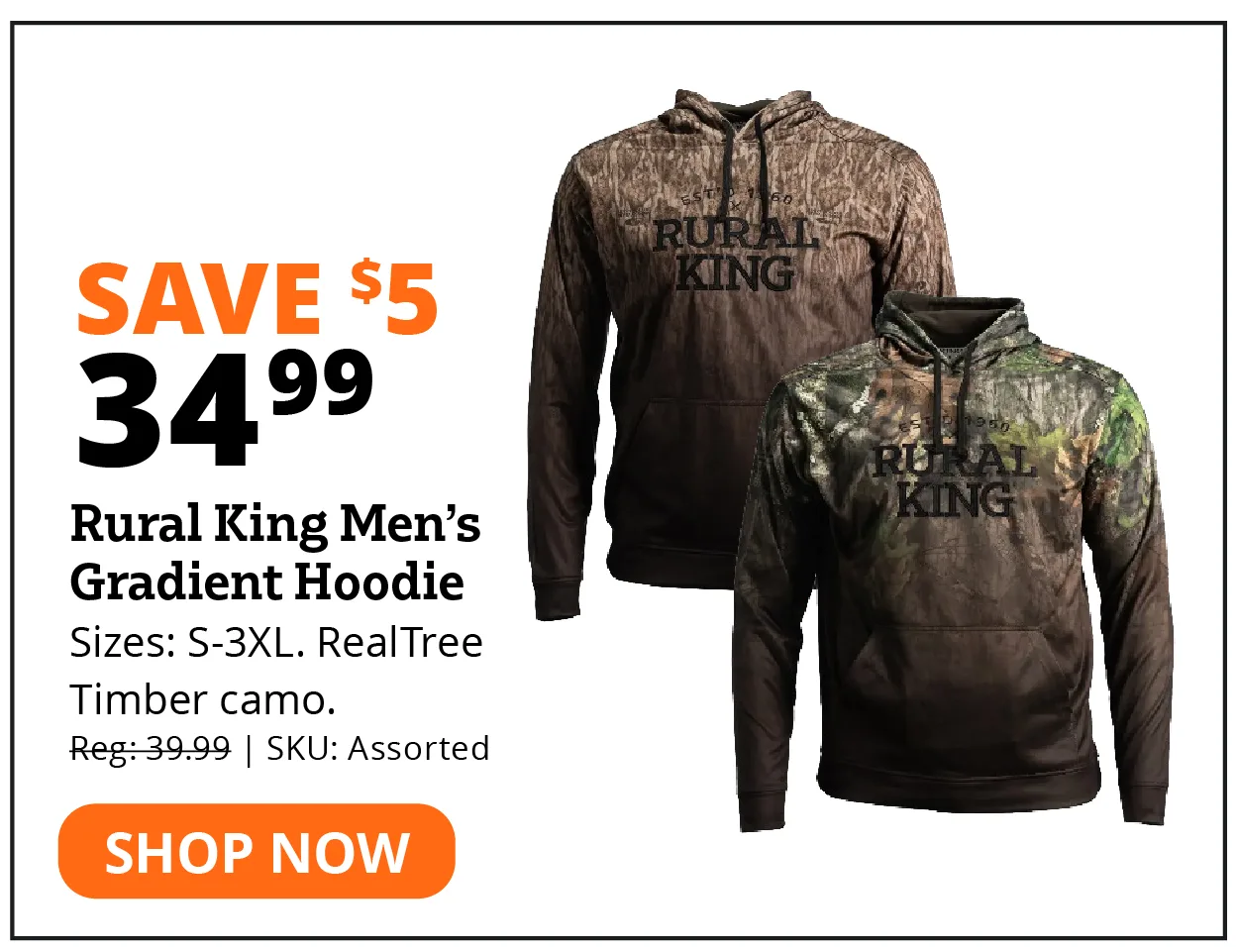 Rural King Men's Gradient Hoodie