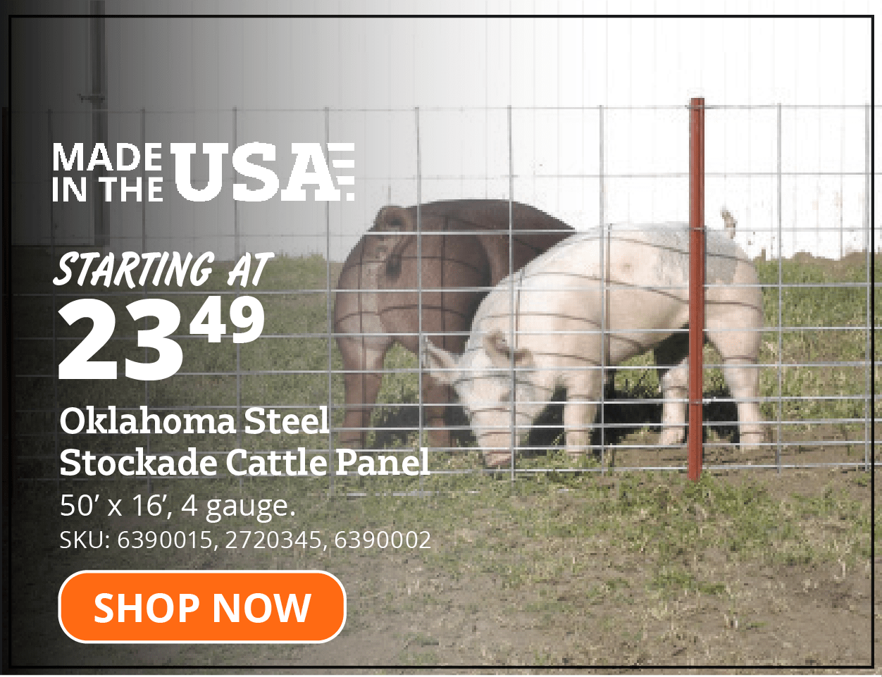 Oklahoma Steel Stockade Cattle Panel
