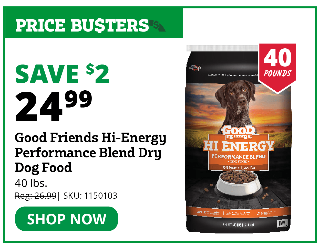 Good Friends Hi-Energy Performance Blend Dry Dog Food