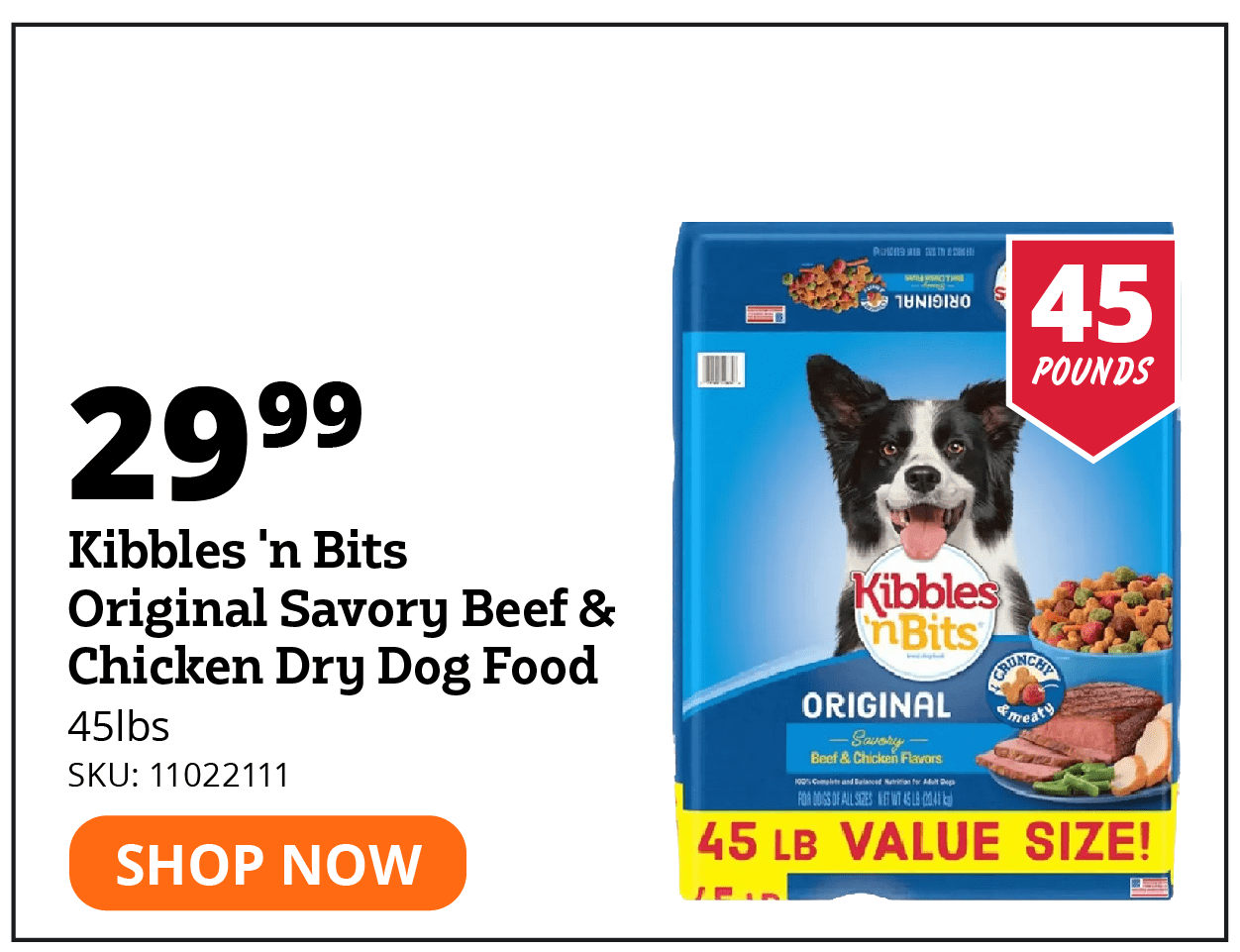 Kibbles 'n Bits Original Savory Beef & Chicken Dry Dog Food