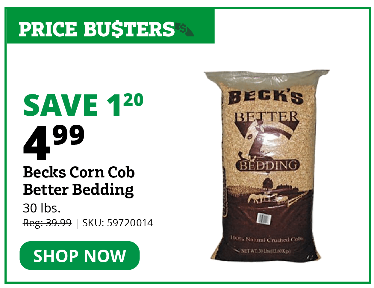 Becks Corn Cob Better Bedding
