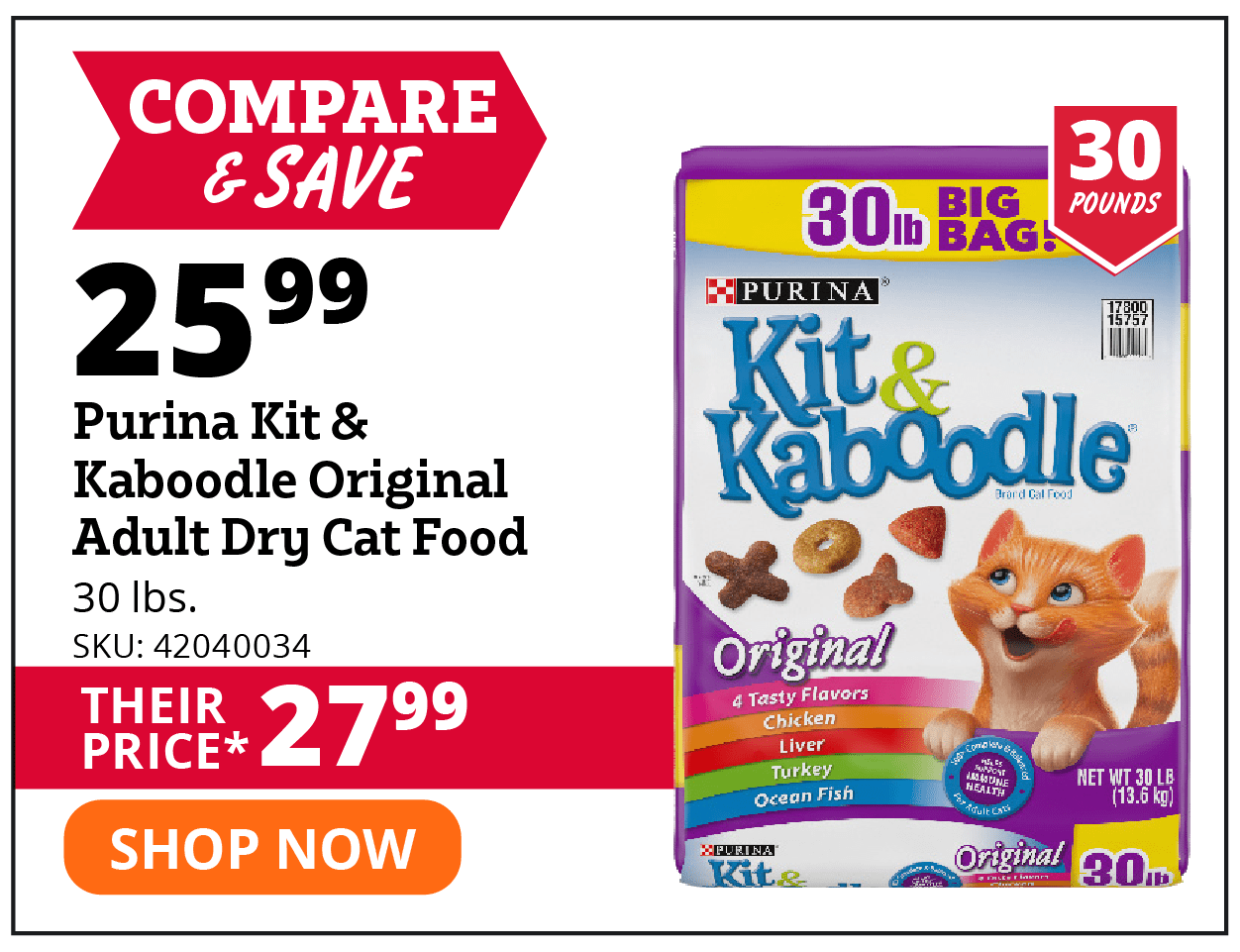 Purina Kit & Kaboodle Original Audlt Dry Cat Food
