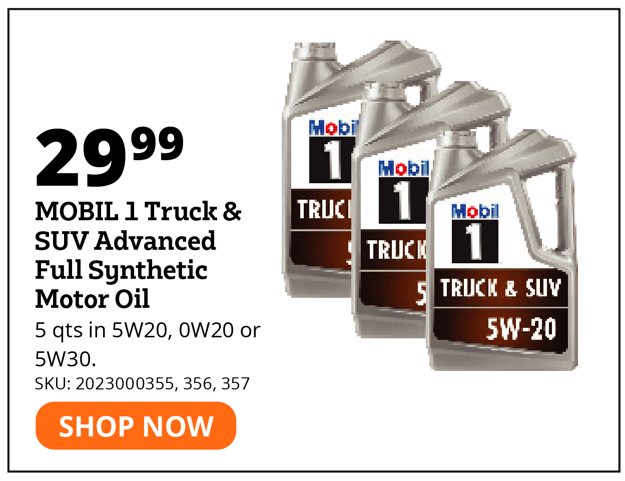 MOBIL Truck & SUV Advanced Full Synthetic Motor Oil