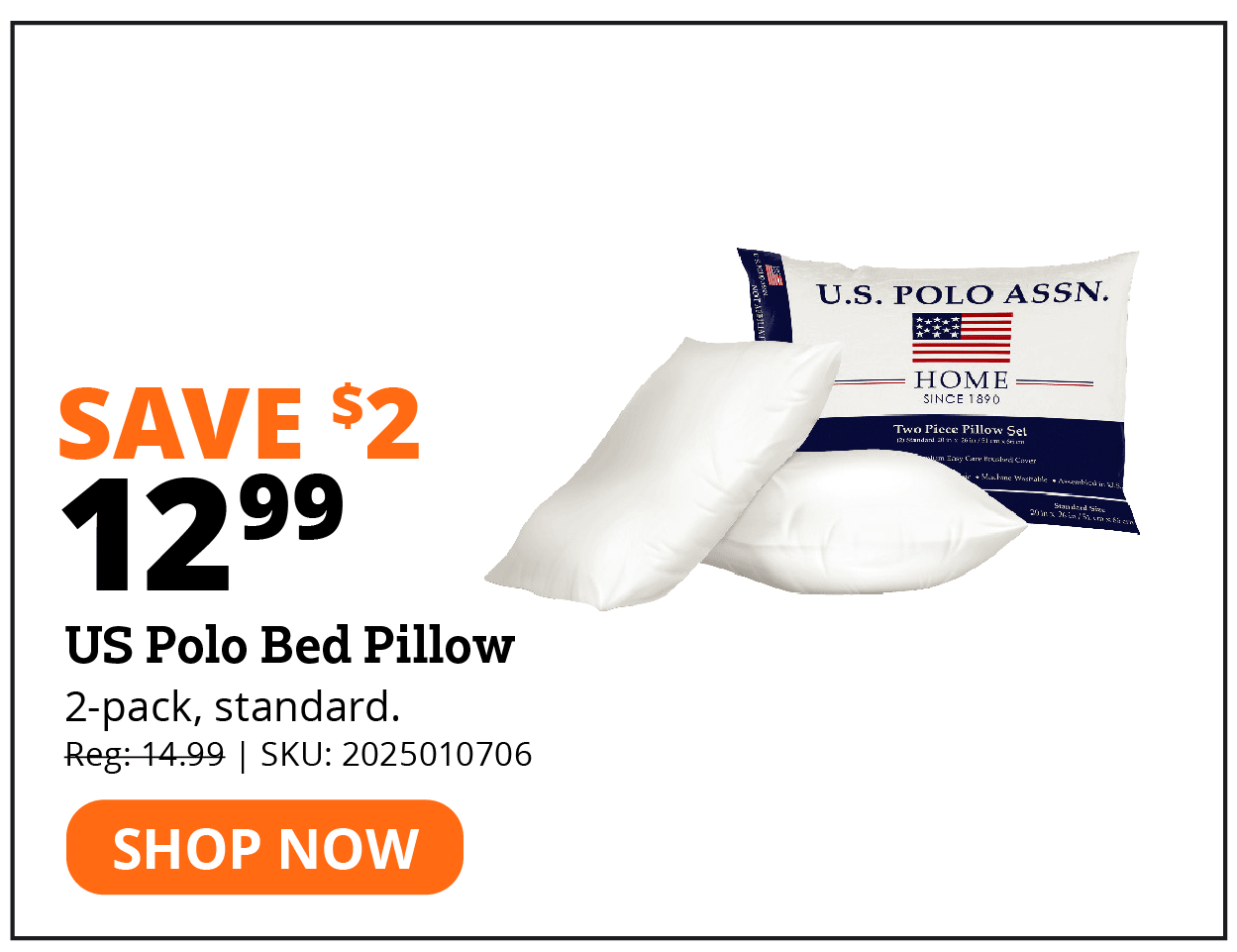 US Polo Bed Pillow