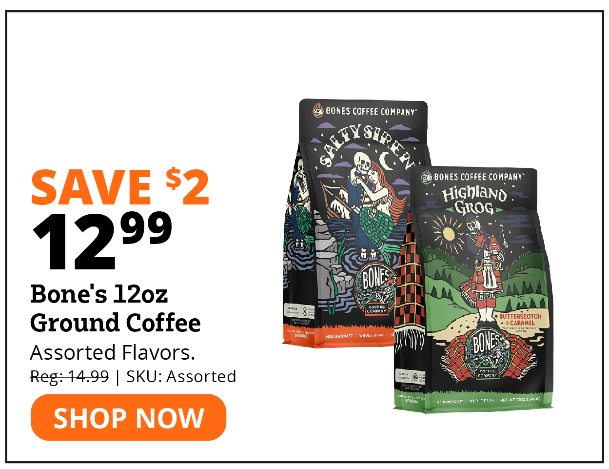 Bone's 12oz Ground Coffee