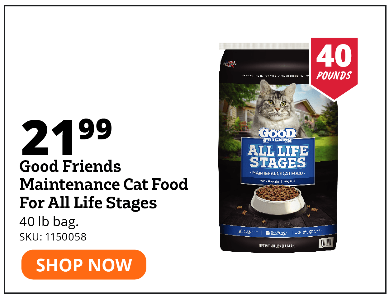 Good Friends Maintenance Cat Food For All Life Stages