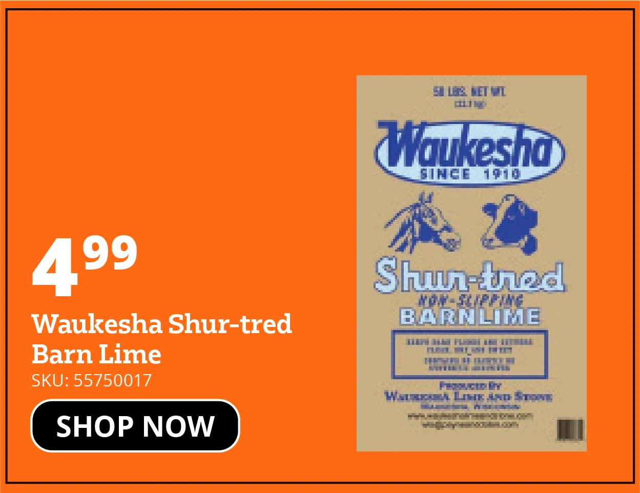 Waukesha Shur-tred Barn Lime