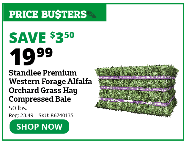 Standlee Premium Western Forage Alfalfa Orchard Grass Hay Compressed Bale