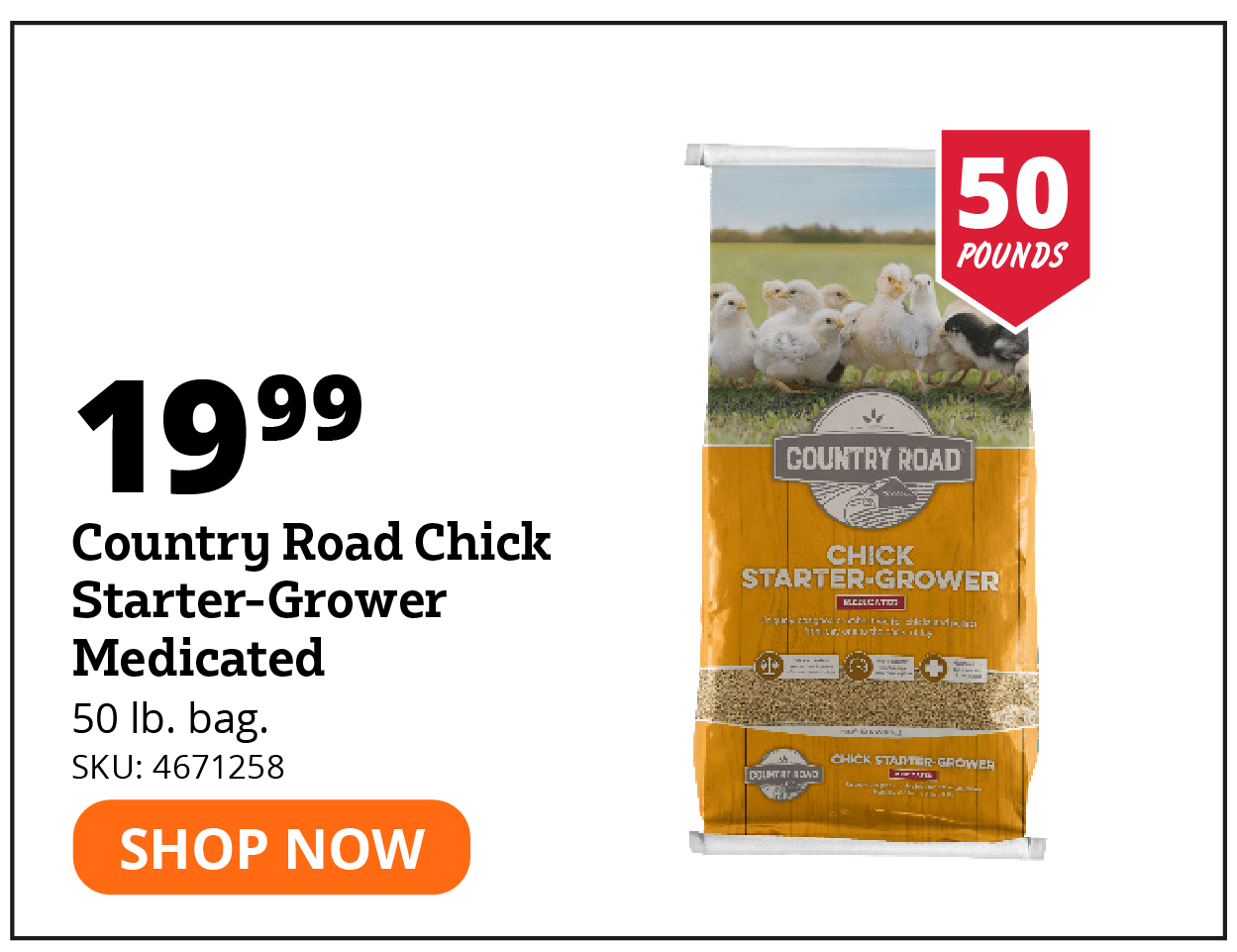 Country Road Chick Starter-Grower Medicated