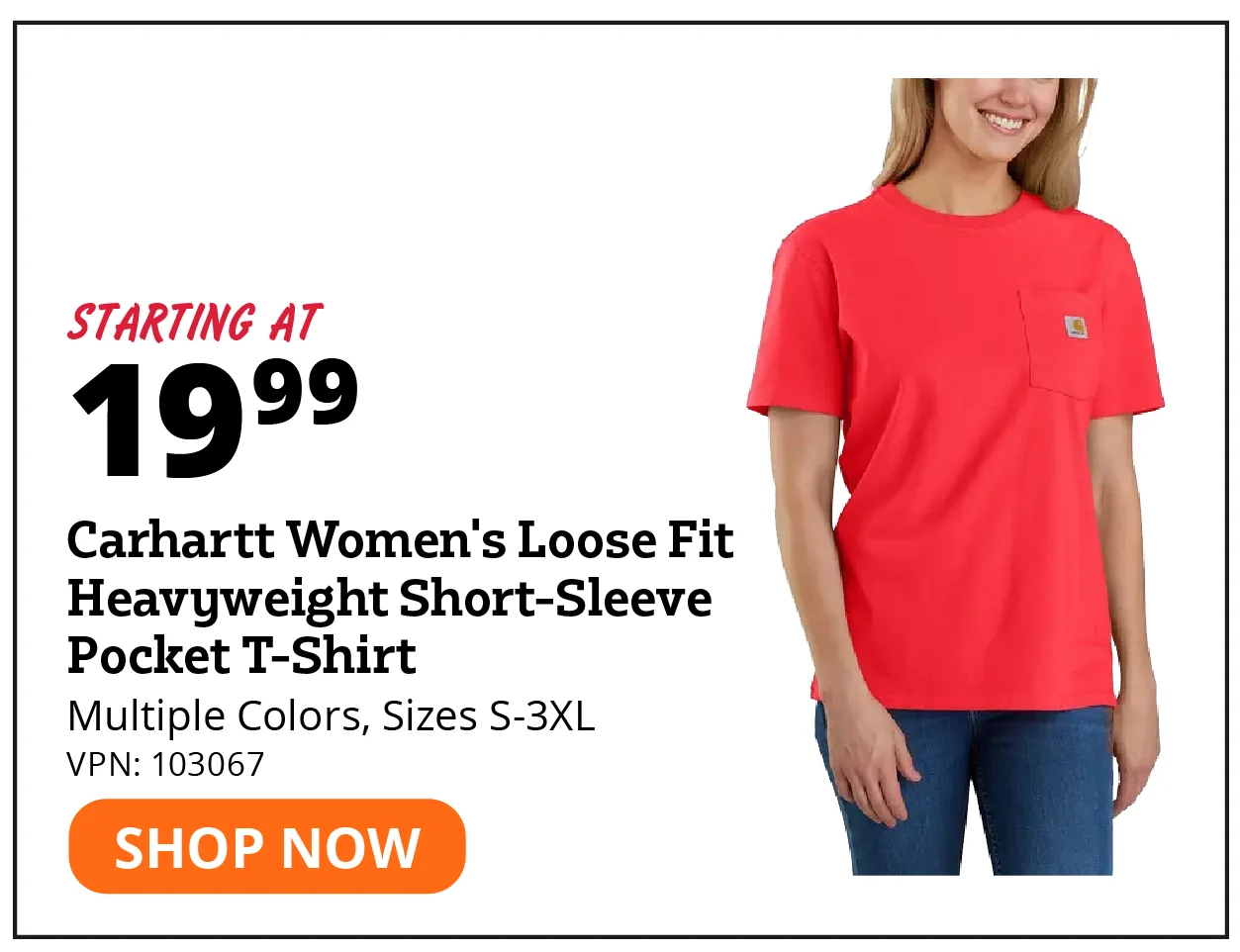 Carhartt Women's Loose Fit Heavyweight Short-Sleeve Pocket T-Shirt