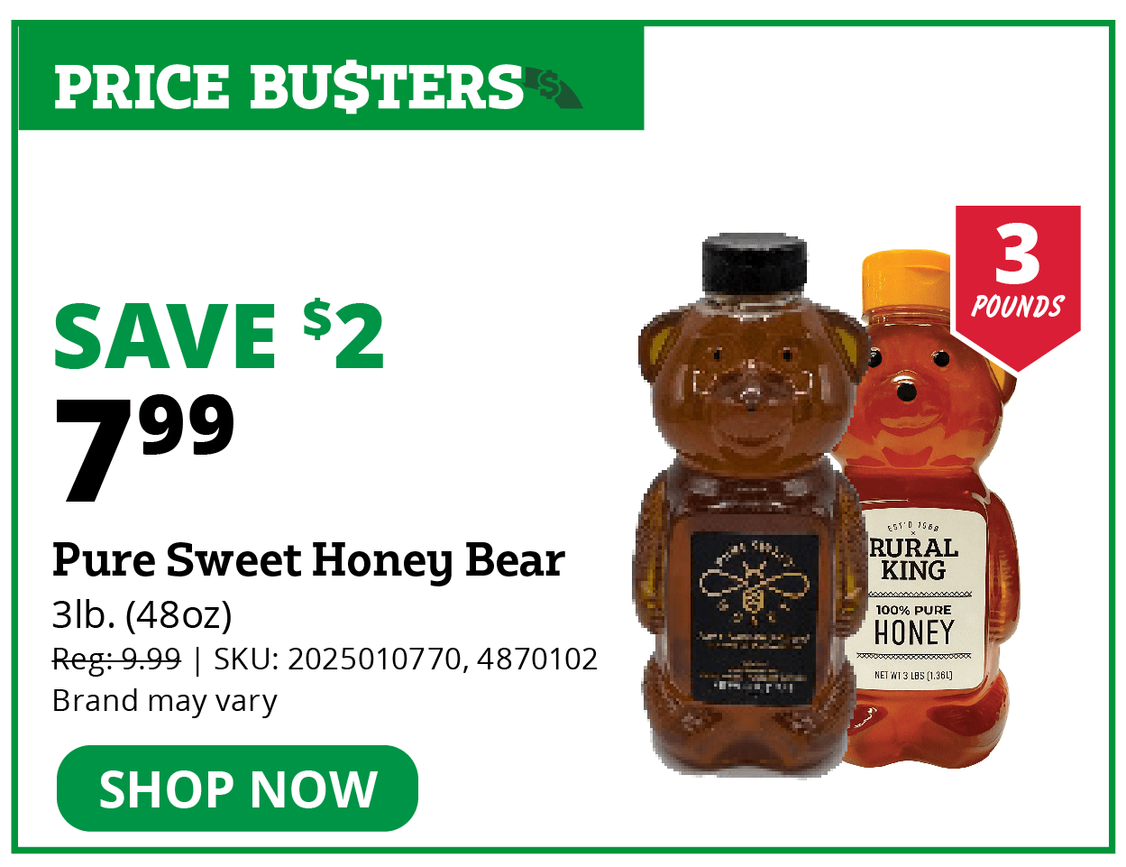 Pure Sweet Honey Bear
