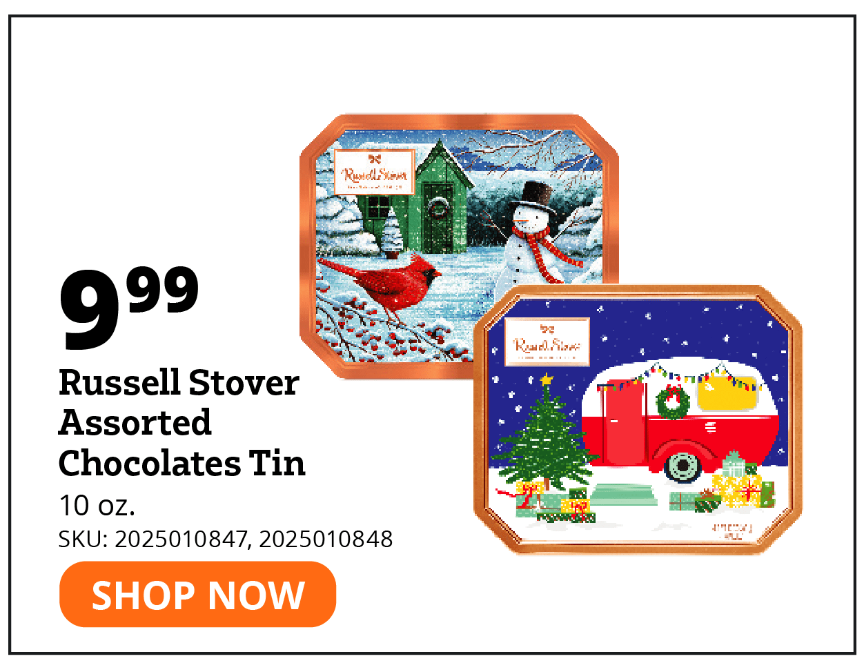 Russell Stover Assorted Chocolates Tin