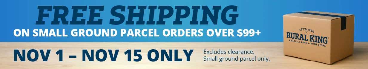 Free Shipping on Small Ground Parcel Order $99+