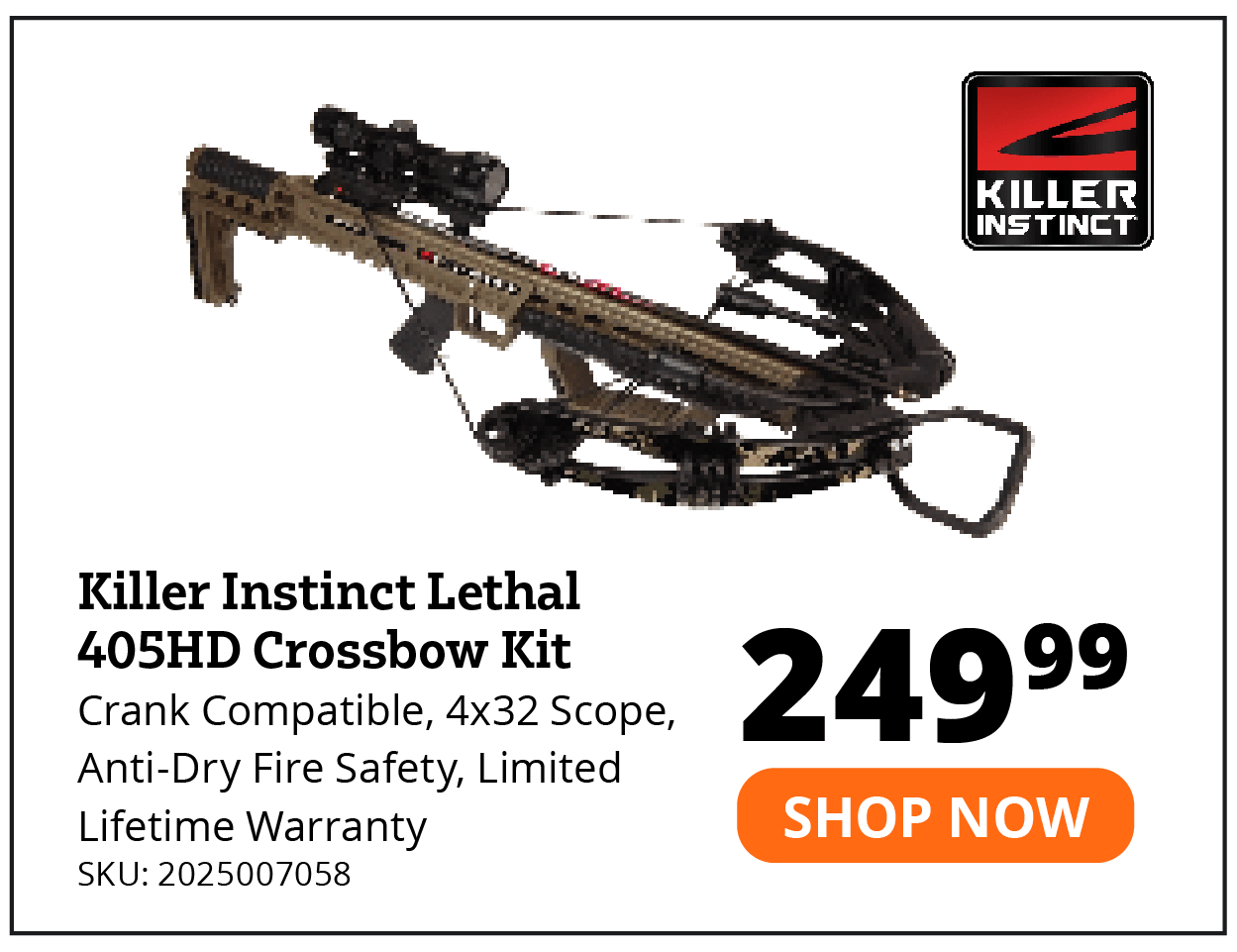 Killer Instinct Lthal 405HD Crossbow Kit