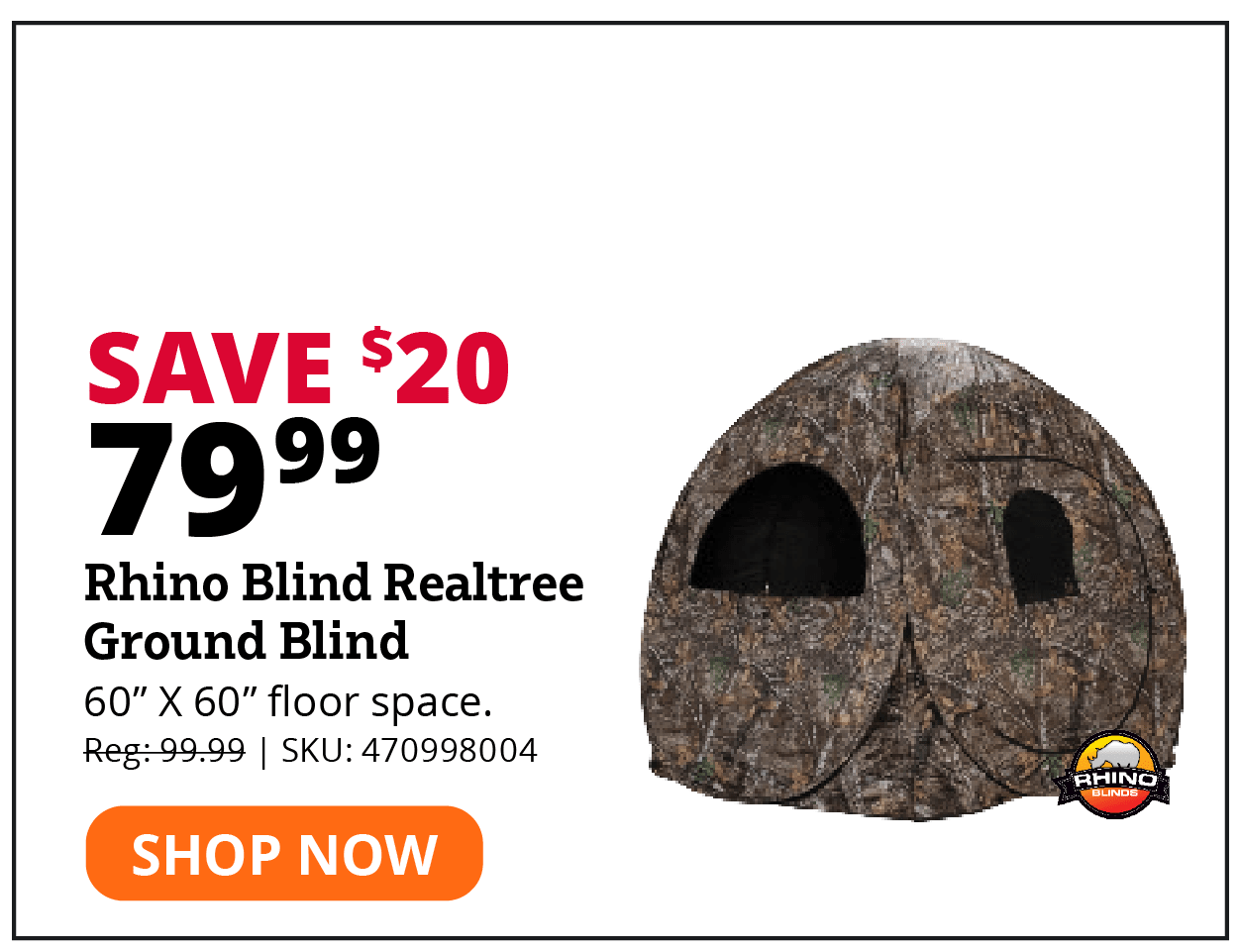 Rhino Blind Realtree Ground Blind