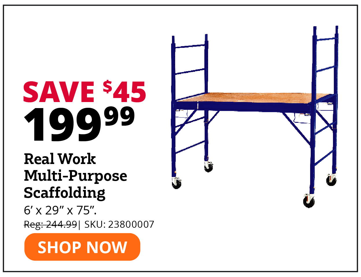 Real Work Tools™ Scaffolding 6' Multi-Purpose