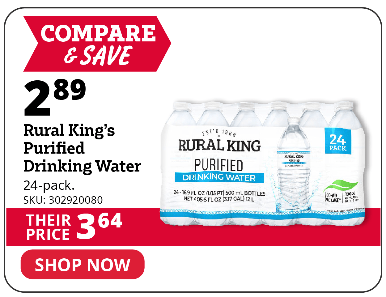 Rural King's Purified Drinking Water