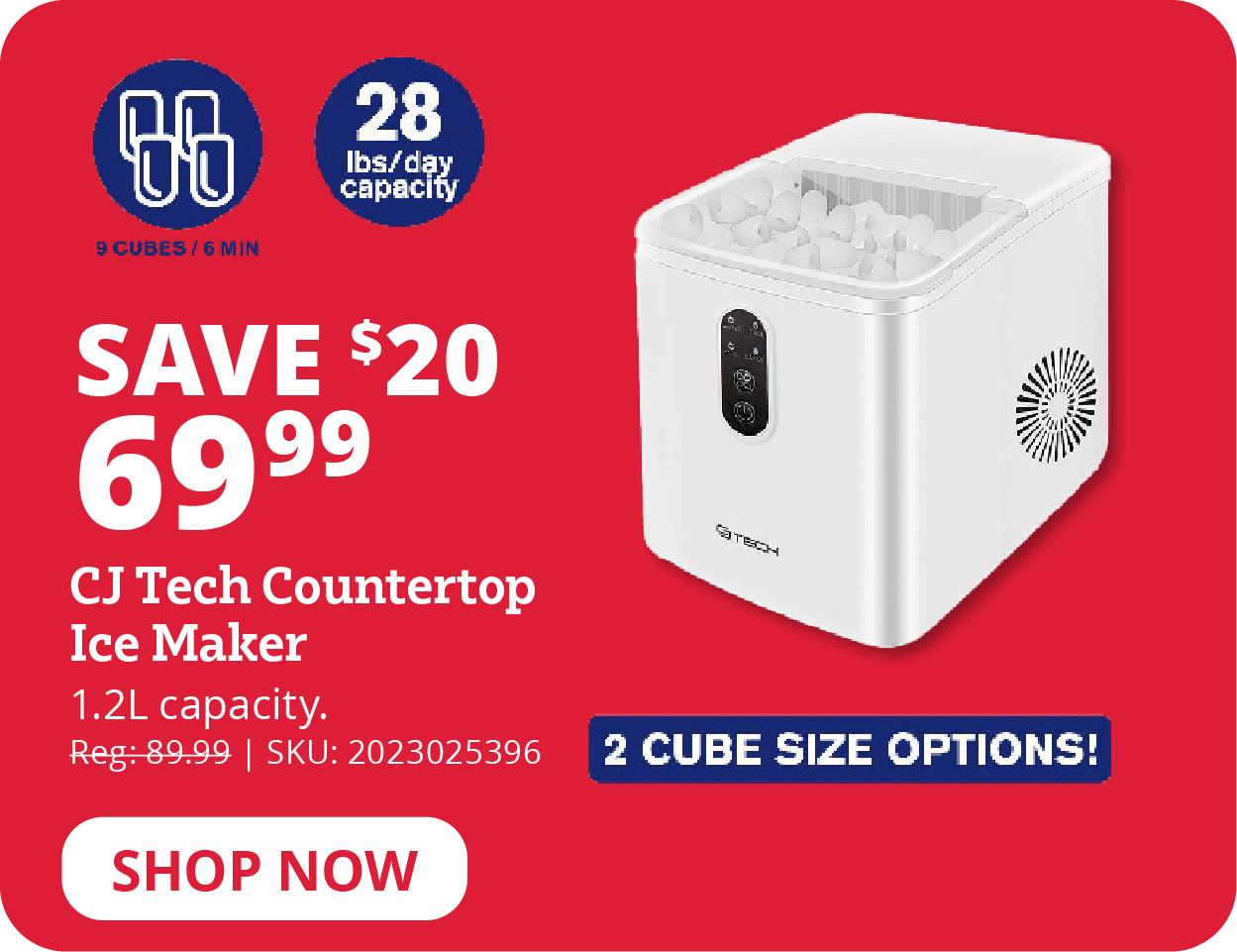 CJ Tech Countertop Ice Maker