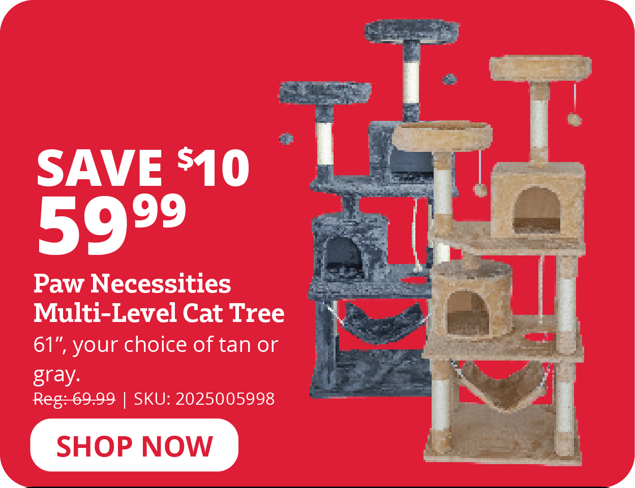 Paw Necessities Multi-Level Cat Tree