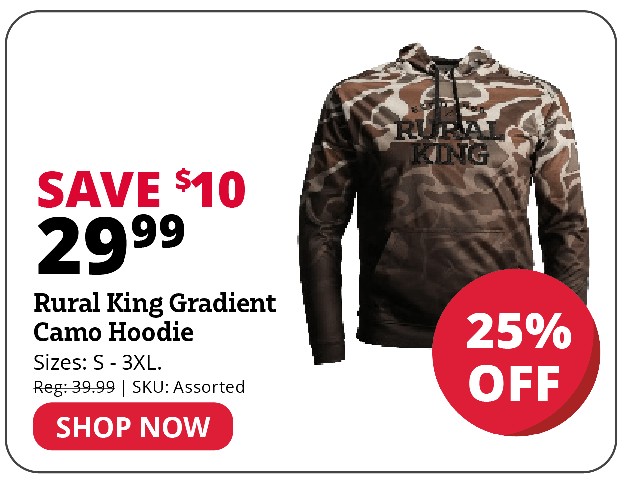 Rural King Gradient Camo Hoodie