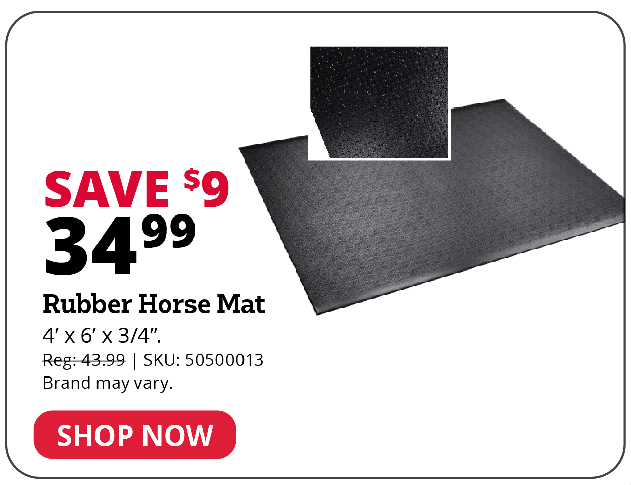 Rubber Horse Mat