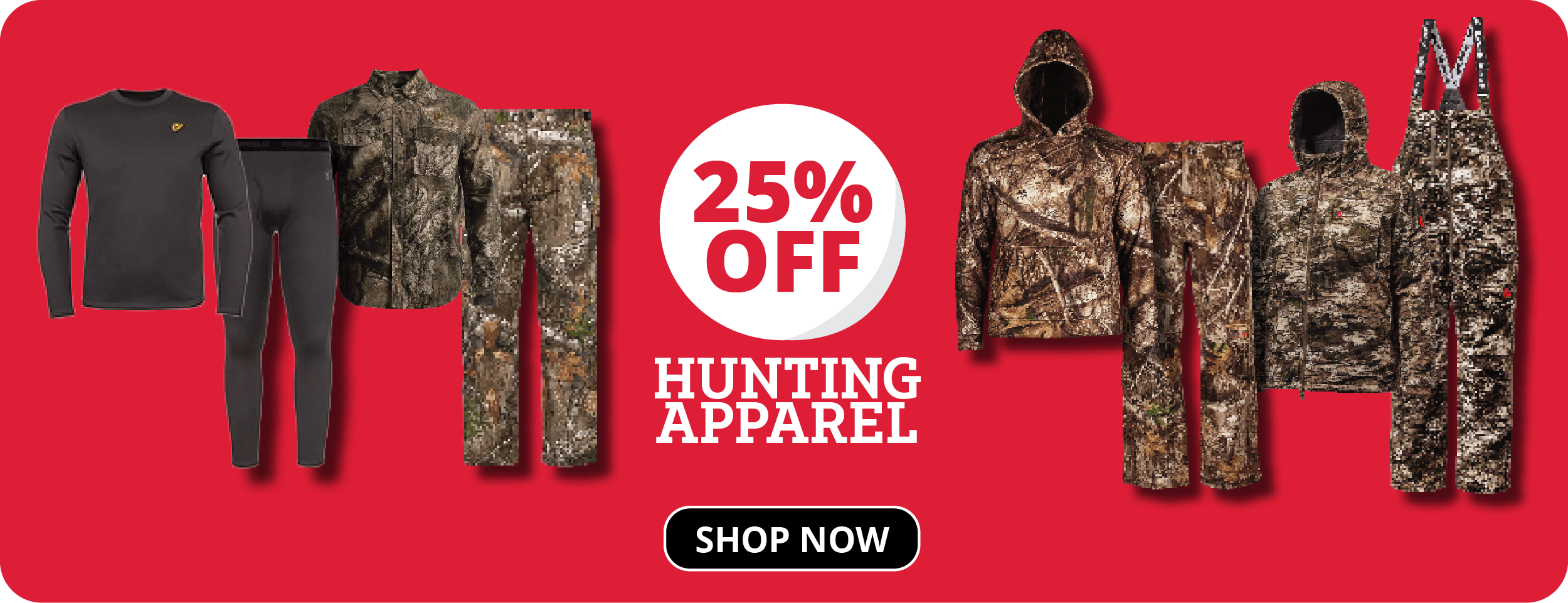 25% Off Hunting Apparel