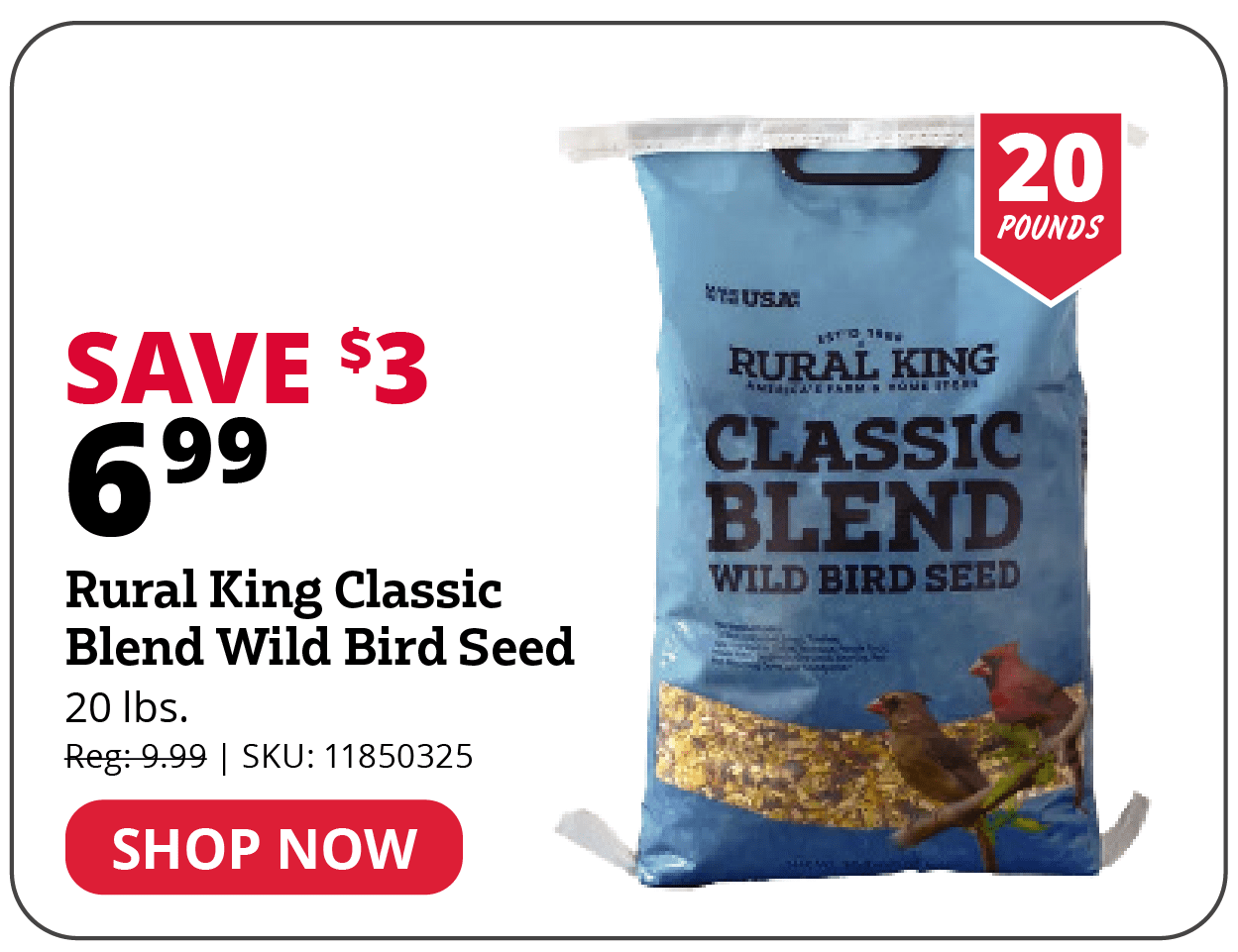 Rural King Classic Blend Wild Bird Seed