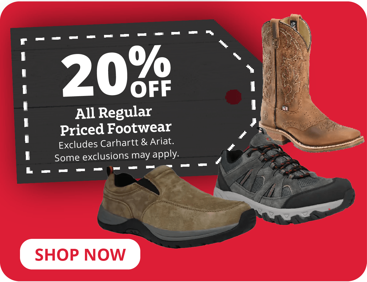 20% Off All Regular Priced Footwear