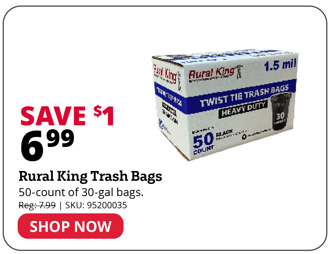 Rural King Trash Bags