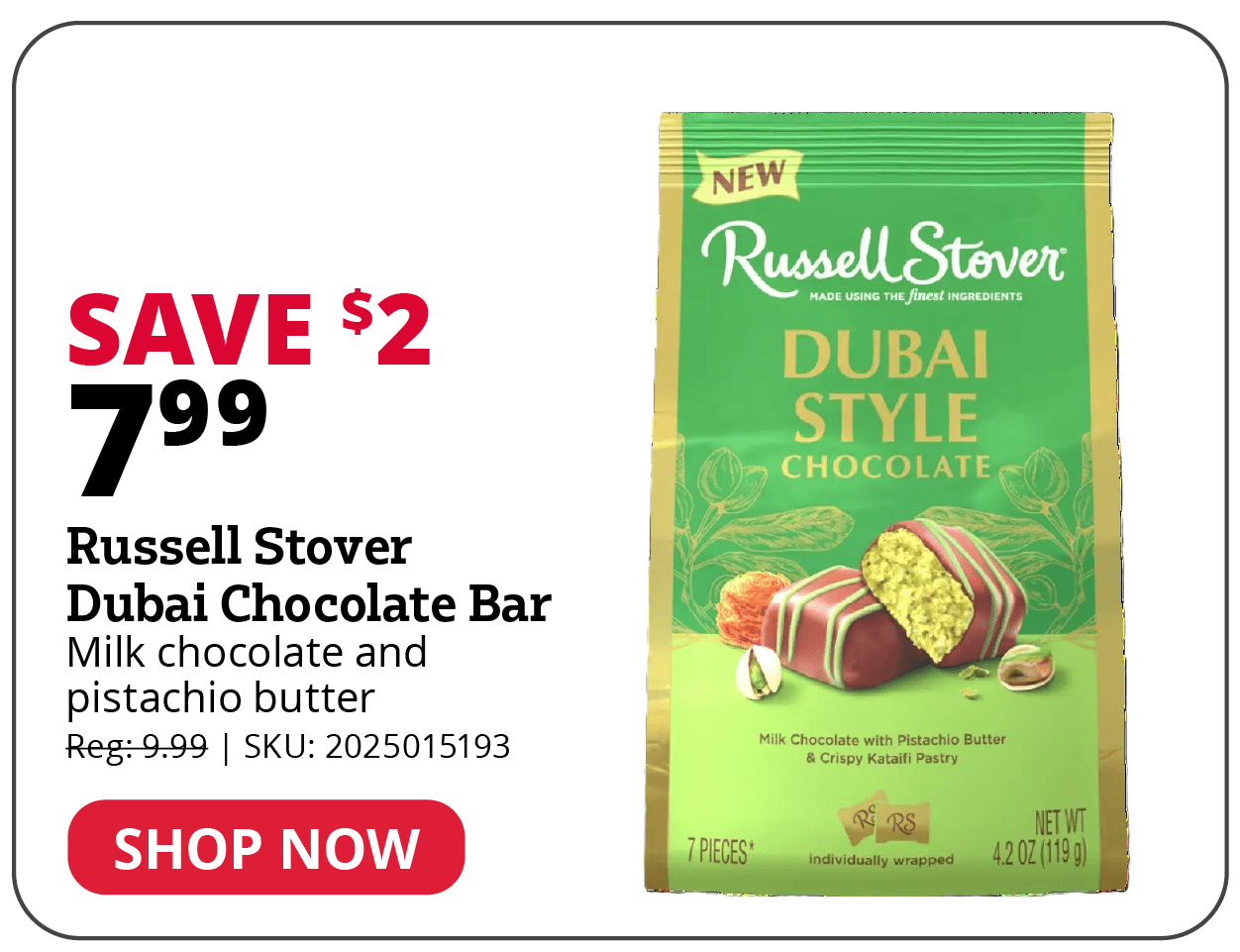 Russell Stover Dubai Style Chocolate