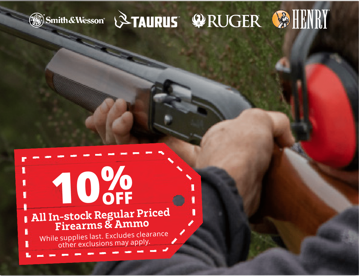 10% Off All In-Stock Regular Priced Firearms & Ammo