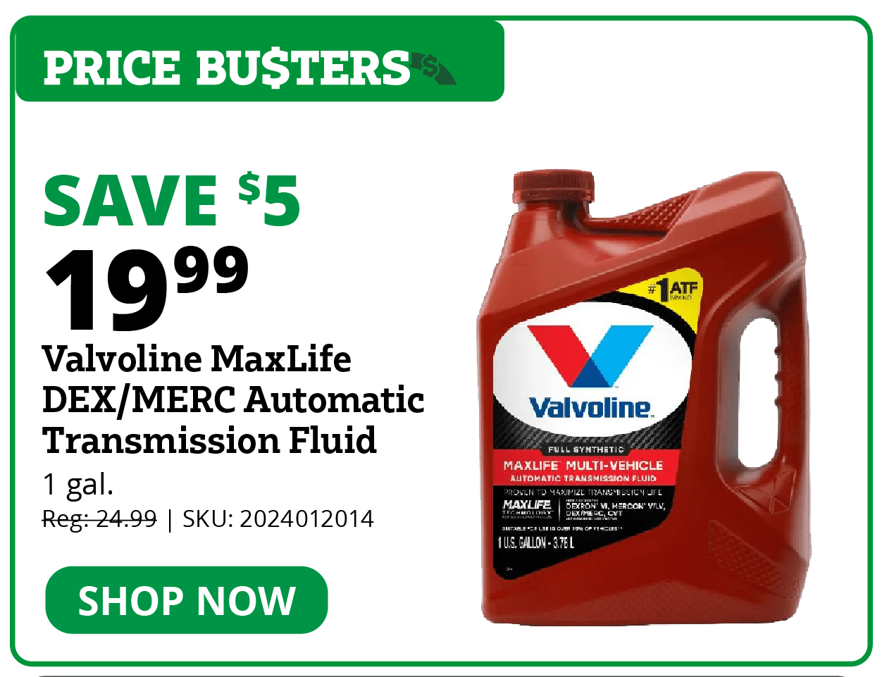 Valvoline MaxLife DEX/MERC Automatic Transmission Fluid