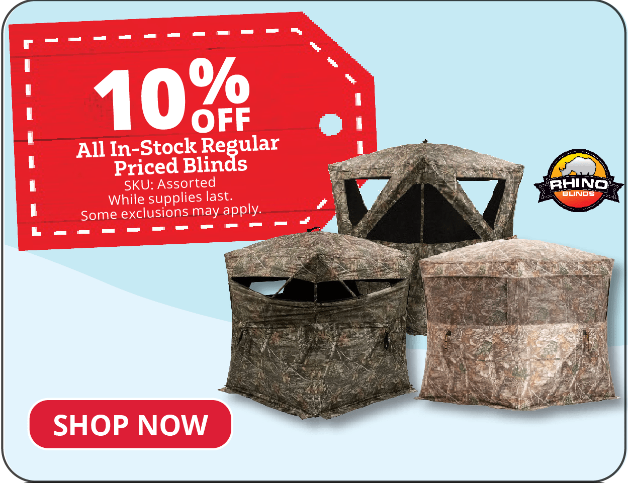 10% Off All In-Stock Regular Priced Blinds