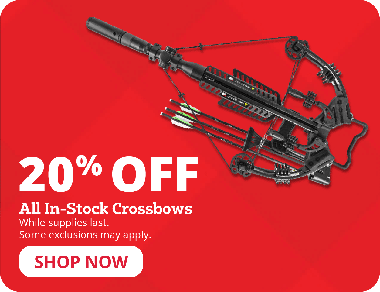 20% Off All In-Stock Crossbows