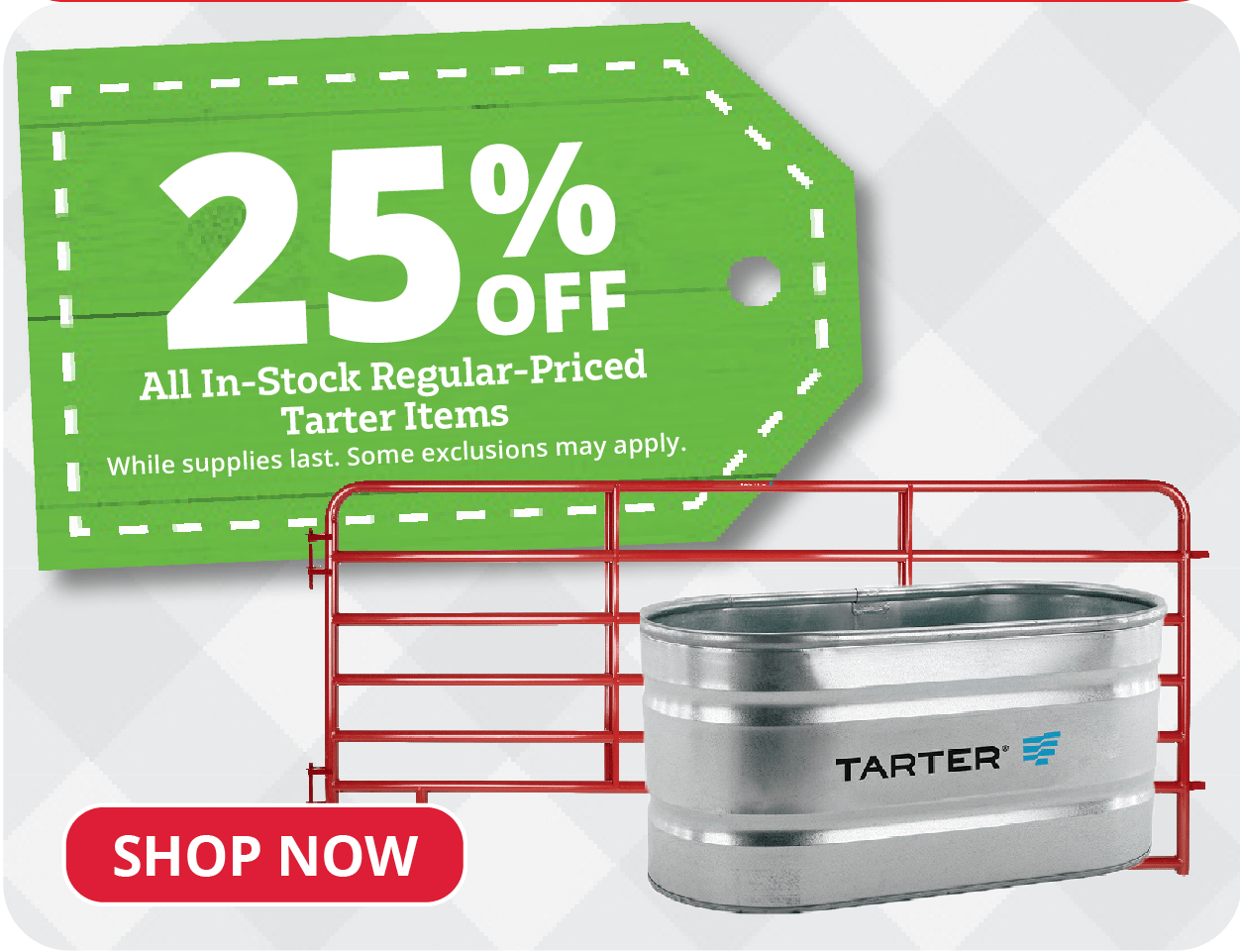 25% Off All Regular-Priced TARTER