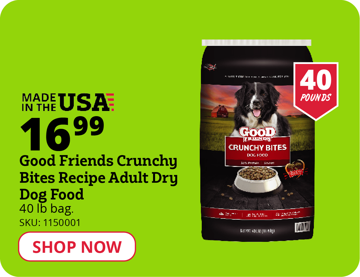 Good Friends Crunchy Bites Recipe Adult Dry Dog Food
