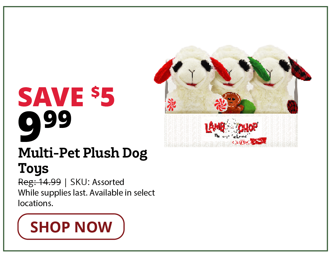 Multi-Pet Plush Dog Toys