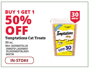 Buy 1 Get 1 50% off Temptations Cat Treats