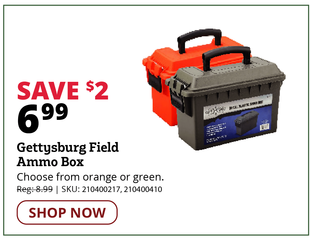 Gettysburg Field Ammo Box