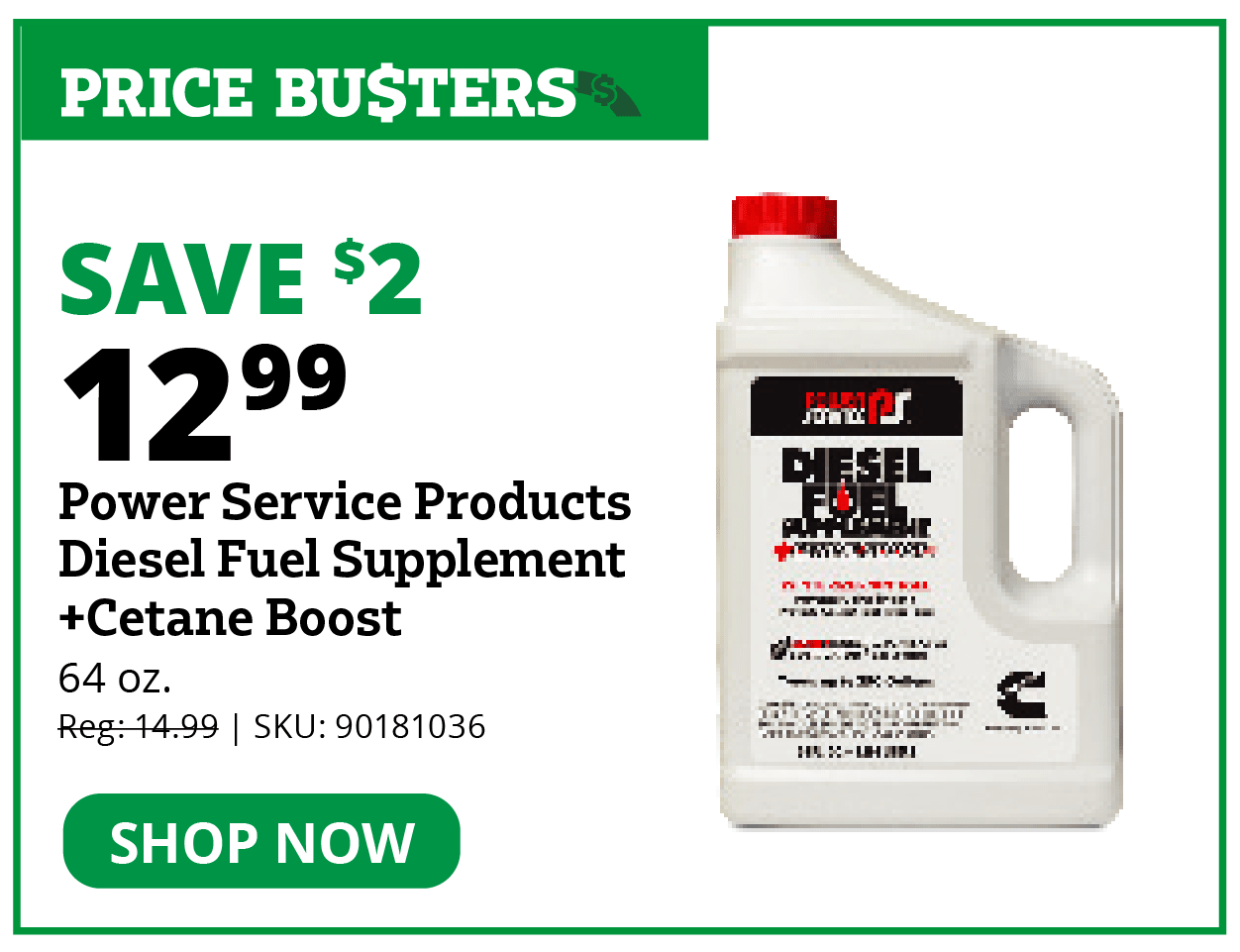 Power Service  Products Diesel  Fuel Supplement  +Cetane Boost