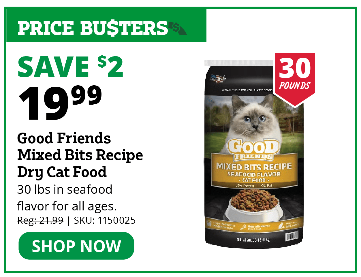 Good Friends Mixed Bits Recipe Seafood Flavor All Ages Dry Cat Food