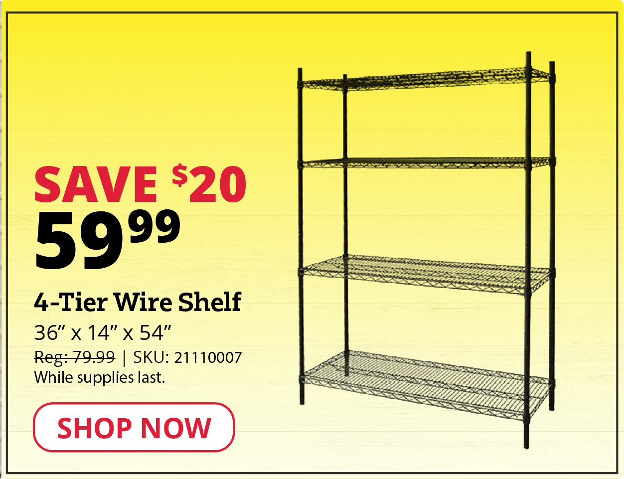 4-Tier Wire Shelf